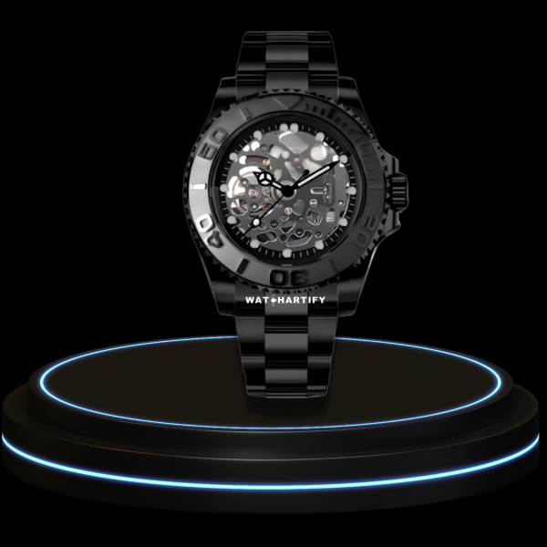 25 ad78d4b5 e176 4d15 b37d e234beb1e397 SEIKO Mod Submariner Collection Midnight Black Skeleton Dial Dark Bezel NH35 Movement Dark Stainless Steel Strap