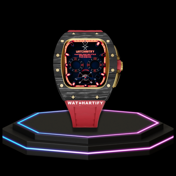 269 477fe74e 10eb 44b2 8b91 b2b2b45a074f Apple Watch Case 44MM - TITANIUM CARBON Series Royal | Scarlet Red Rubber