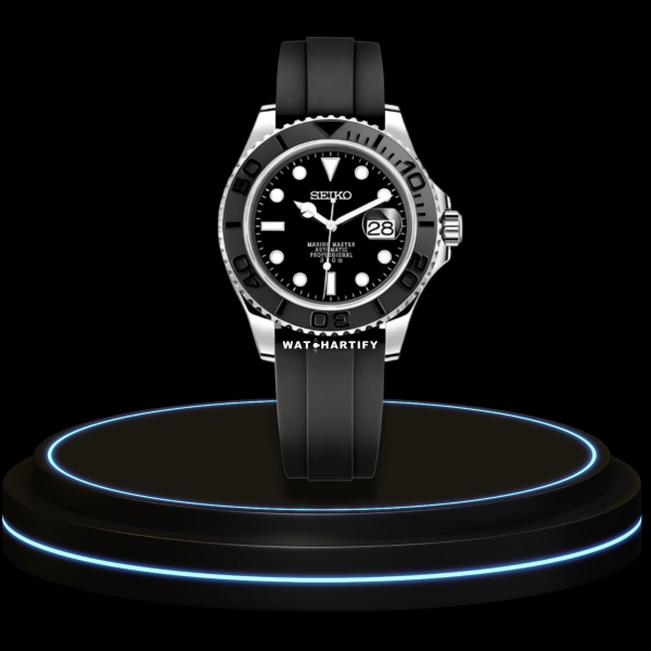 26 8466fbb1 426d 446a bb99 23c501e03700 SEIKO Mod Submariner Collection Midnight Black Dial Dark Silver Bezel NH35 Movement Dark Rubber