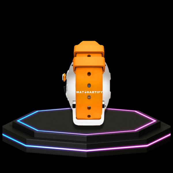 270 62f9c1d3 adf4 4460 bd7d a16e91cfa712 Apple Watch Case 45MM - TITAN Series Silver Titanium | Sunset Rubber