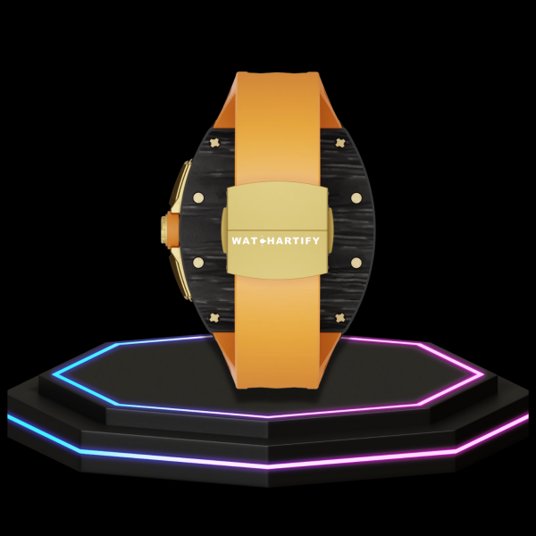 Apple Watch Case 45MM - TITANIUM CARBON Series Royal | Sunset Rubber
