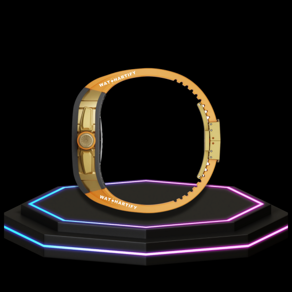 Apple Watch Case 45MM - TITANIUM CARBON Series Royal | Sunset Rubber