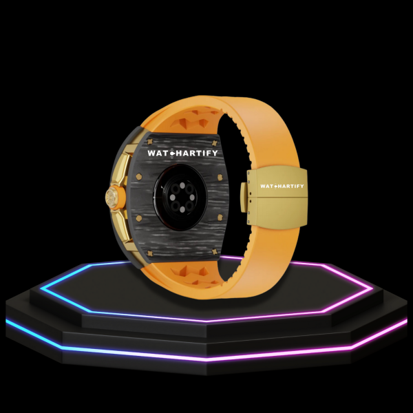 Apple Watch Case 45MM - TITANIUM CARBON Series Royal | Sunset Rubber