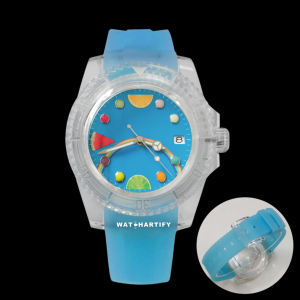 27 1f653cef ea5f 417c a631 850b85e1b811 Watchartify Series Fruit Face 40MM NH35 Automatic Movement Tiffany Blue Rubber