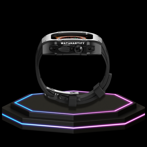 Apple Watch Ultra Case 49MM - Pro Series Captain Dark | Midnight Black Rubber