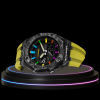 27 c2d8dcaf a6b6 416e 9af1 d0e5ae3ca582 G-SHOCK Casio GA2100 | Carbon Fiber Series Midnight Black Dial Rainbow Marker | Yellow Rubber