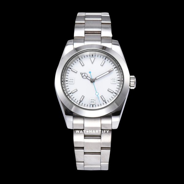 27 d5833ef3 6cd7 4bd1 83ae 9e45e2c58b20 Watchartify Series Datejust 369Number Snow White Face Blue Pointer 40MM Automatic Movement Stainless Steel Strap