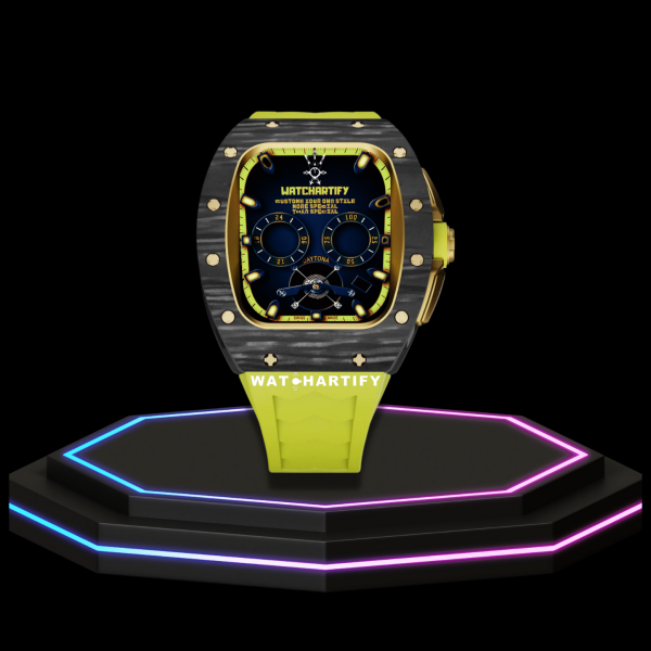 Apple Watch Case 45MM - TITANIUM CARBON Series Royal | Light Cerulean Rubber