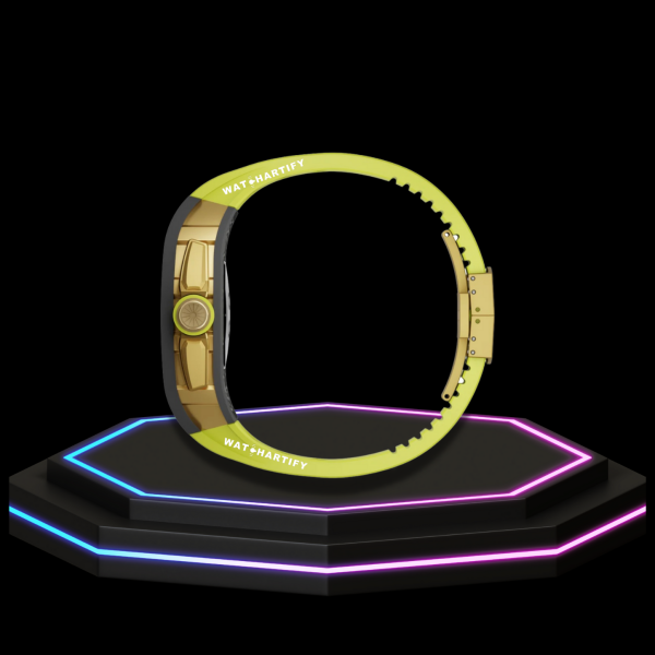 Apple Watch Case 45MM - TITANIUM CARBON Series Royal | Light Cerulean Rubber