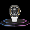 287 Apple Watch Case 44MM - TITANIUM CARBON Series Royal | Snow White Rubber