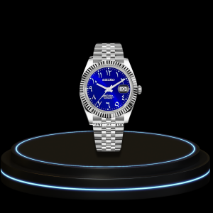 28 0fe46aea 626d 46b4 9e22 dac1b750edbc SEIKO Mod Datejust Collection Rose Gold Deep Green Number Dial NH35 Automatic Movement Silver Stainless Steel Strap