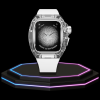 28 a34e9136 75f0 441e b1e4 f348e643f24f 1 Apple Watch Case 45MM - CRYSTAL Silver Series Transparent | Snow White Rubber