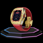 28 b796a5c4 b2e8 47c4 8ab0 c59c8244ca4b Apple Watch Case 44MM - CONCEPT GOLD Series Champagne | Scarlet Red Rubber
