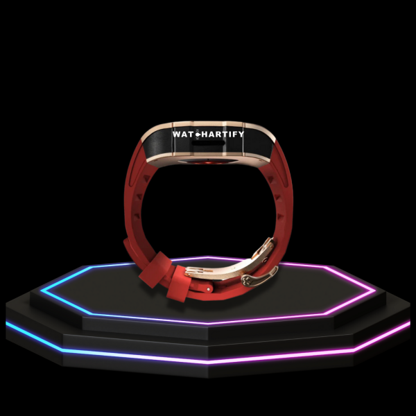 293 637a3f39 5086 49b5 abb2 c88fde8b3da6 1 Apple Watch Case 45MM - TITAN Series Rose Gold Dark Titanium | Red Rubber