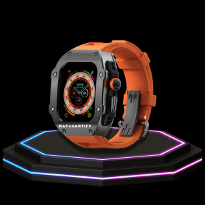 29 3bd8ad76 3c8a 4381 88a6 807497cea6f1 Apple Watch Ultra Case 49MM - Pro Series Captain Dark | Sunset Orange Rubber