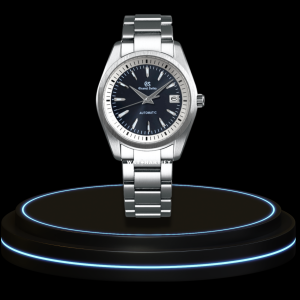 2 254340c2 a8c4 45a3 9b8f 5431b692f7bb SEIKO Mod Grand Seiko Collection Midnight Black Lines Dial NH35 Movement Silver Stainless Steel Strap