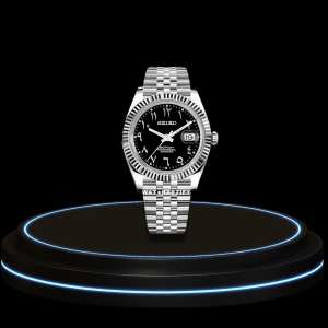 2 354bb730 91a3 4363 9cb0 1876a00e10f7 SEIKO Mod Datejust Collection Midnight Black Dial NH35 Automatic Movement Silver Stainless Steel Strap