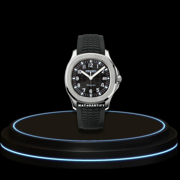 2 65b24e22 7a42 4088 9440 7f1537f39a76 SEIKO Aquanaut Mod Collection Midnight Black Dial NH35 Movement Dark Strap