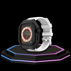 2 6f17ec59 b4e9 472f b6a3 98ddb55be462 Apple Watch Ultra Case 49MM - Royal Pro Series Dark| Snow White Rubber