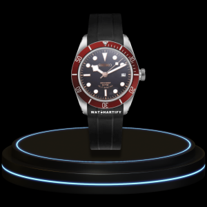 2 8ad51684 804f 4435 85d6 844263431250 SEIKO Mod Tudor Collection Midnight Black Dial Red Wine Bezel NH35 Movement Dark Rubber
