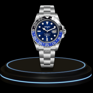 2 9c9b58ac b68c 4465 b924 b2b6a7c0c730 SEIKO Mod Submariner Collection Batman Deep Blue Dial Dark Blue Bezel NH35 Movement Silver Stainless Steel Strap