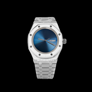 2 c73fe841 ae0a 43a4 a0fc 4d37e5a0d25e Watchartify Series Royal OAK Solid Navy Day and Date Calendar Face 41MM NH36 Movement Stainless Steel Strap