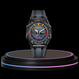 30 2c99f5dc be6f 4ea6 bc6b 49d8bf4353a3 G-SHOCK Casio GA2100 | Carbon Fiber Series Grey Dial Rainbow Marker | Grey Rubber