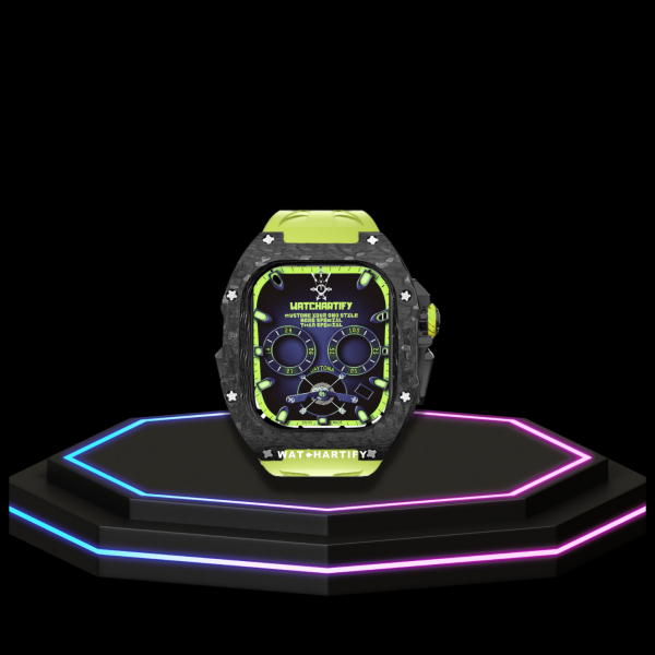 30 734da10b cc2a 4053 a135 d295fa7f06da Apple Watch Ultra Case 49MM - TITAN Pro Series Luxury Dark Titan | Lime Green Rubber