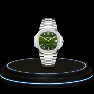 30 ed5b93a8 fd7a 484e 9902 f3f240457404 SEIKO Nautilus Mod Collection Lotus Green Dial NH35 Movement Silver Stainless Steel Strap