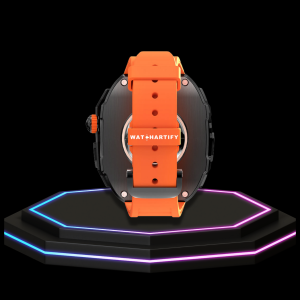 31 0afdd830 faf7 455a 9125 a09644aeedae Apple Watch Ultra Case 49MM - Pro Series Captain Dark | Sunset Orange Rubber