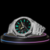 32 8aa73602 5559 4d3d 9f7c c9b7c18b5616 G-SHOCK Casio GA2100 | Silver Series Midnight Black Dial Tiffany Blue Marker | Stainless Steel Strap