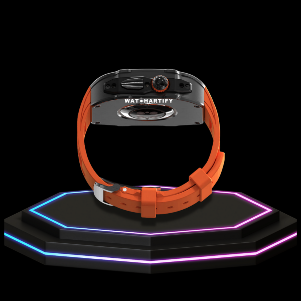 32 d357d98d 3b8b 4d63 80e4 d9ae15f78cc4 Apple Watch Ultra Case 49MM - Pro Series Captain Dark | Sunset Orange Rubber
