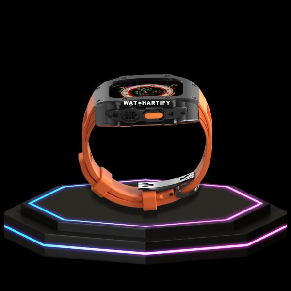 33 10bd70c6 d4b1 4bd2 a108 a5725a22fe2e Apple Watch Ultra Case 49MM - Pro Series Captain Dark | Sunset Orange Rubber