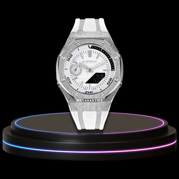33 b2d321fb c921 4938 8dc7 f5529373fd19 G-SHOCK Casio GA2100 | OFFSHORE Series Silver Mod Snow White Dark Dial | Snow White Rubber