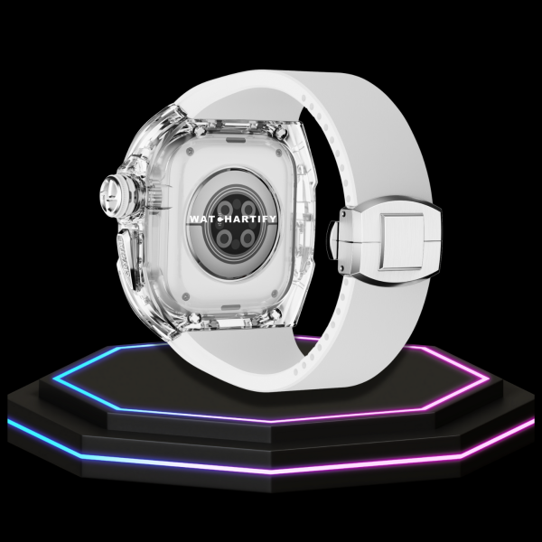 34 08ecd43b 6108 44c7 80a9 0380522f0633 Apple Watch Ultra Case 49MM - CRYSTAL Pro Silver Series Luminary | Snow White Rubber