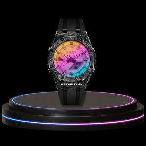 34 46e4d670 0b45 4ee2 8c5e 53f248197b68 G-SHOCK Casio GA2100 | Carbon Fiber Series Rainbow Surface Dial | Dark Rubber