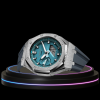 G-SHOCK Casio GA2100 | Silver Mini Series Tiffany Deep Blue Dial Silver Marker | Grey Rubber