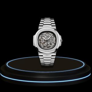 SEIKO Nautilus Mod Collection Skeleton Dial NH35 Movement Silver Stainless Steel Strap