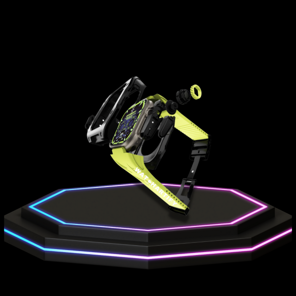35 bf94c3ba 628b 4509 8d95 24c402cb0dce Apple Watch Ultra Case 49MM - TITAN Pro Series Dark Titan | Lime Green Rubber