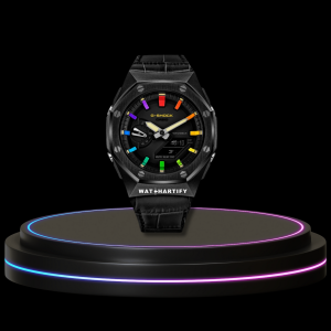 36 194ad3b7 4bf8 4e58 9dda 8b74bc6e0ff4 G-SHOCK Casio GA2100 | Sport Black Series Midnight Black Dial Rainbow Marker | Dark Rubber