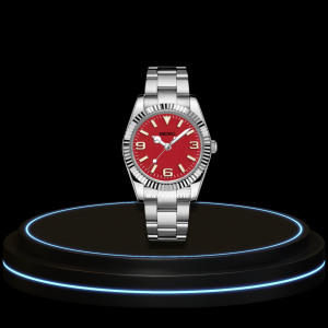 36 9b537c50 4a16 4d64 b49e 930f8859e4b0 SEIKO Mod Datejust Collection Red Dial NH35 Automatic Movement Silver Stainless Steel Strap