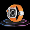 Apple Watch Case 45MM - CRYSTAL Silver Series Transparent | Sunset Rubber
