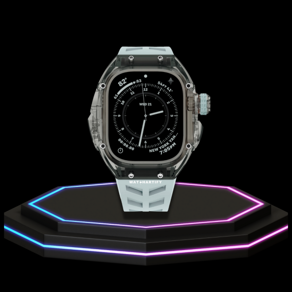 37 5951e17d 1fff 416a b820 08416bb546bd Apple Watch Ultra Case 49MM - ICE Pro Series Dark Crystal | Fluorescent Cube Gray Rubber