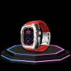 37 ecf982f3 7cb0 4c1a 9803 b7d2114e531e Apple Watch Ultra Case 49MM - TITAN Pro Series Silver Titan | Scarlet Red Rubber