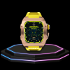 Apple Watch Case 45MM - TITAN Series Royal Rose Gold Titanium | Yellow Rubber
