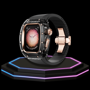 Apple Watch Case 44MM - CRYSTAL ROSE Series Obsidian | Midnight Rubber
