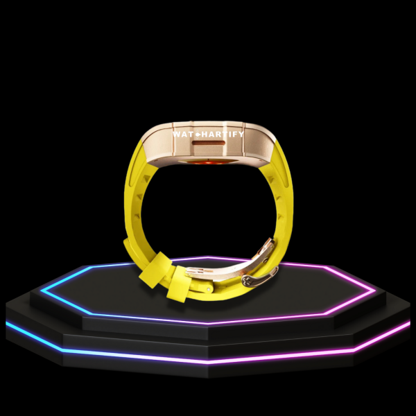 39 60c34256 1ec5 4d2d ae54 a13dcd103cec Apple Watch Case 44MM - TITAN Series Rose Gold Titanium | Yellow Rubber
