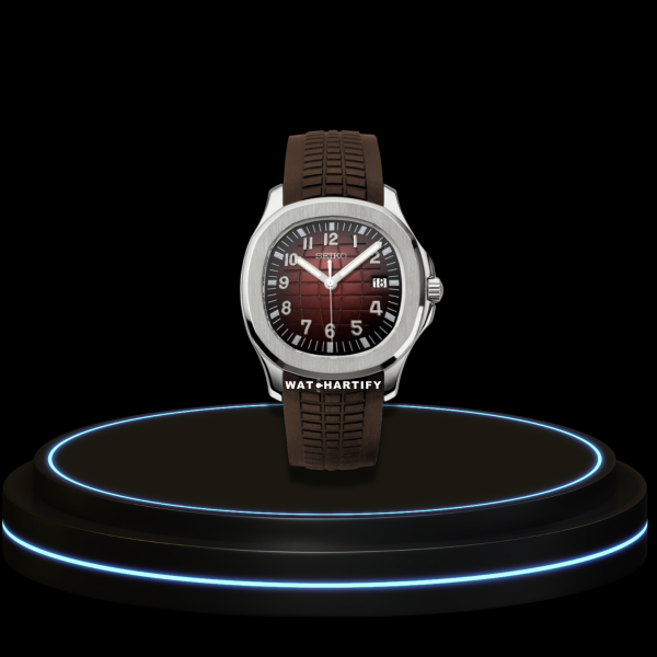 3 02c52484 8133 4a1b 86f1 d57cc229c72b SEIKO Aquanaut Mod Collection Fancy Deep Amber Brown Dial NH35 Movement Brown Strap