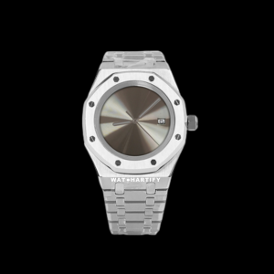 Watchartify Series Royal OAK Solid Grey Single Calendar Face 41MM NH35 Movement Stainless Steel Strap