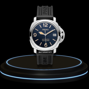 3 39266bf2 f74c 46a1 ba0b 1f306210f4ba SEIKO Mod Panerai Collection Night Blue Dial Sunset Orange Markers NH35 Movement Midnight Black Rubber